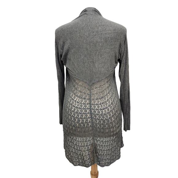 Grace & Lace Long Sleeve Lightweight Crochet Viscose Hi Lo Tunics, Size Large - Picture 4 of 9